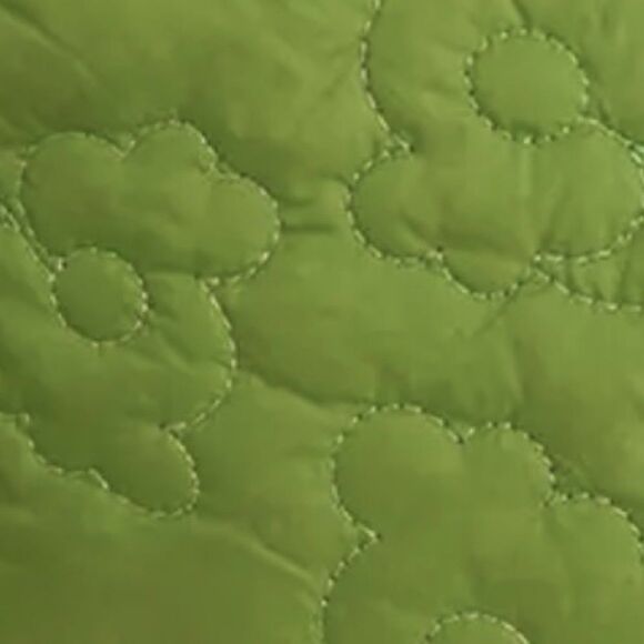 Quilted Light Olive Green Floral Makeup Bag NWOT - Picture 4 of 4